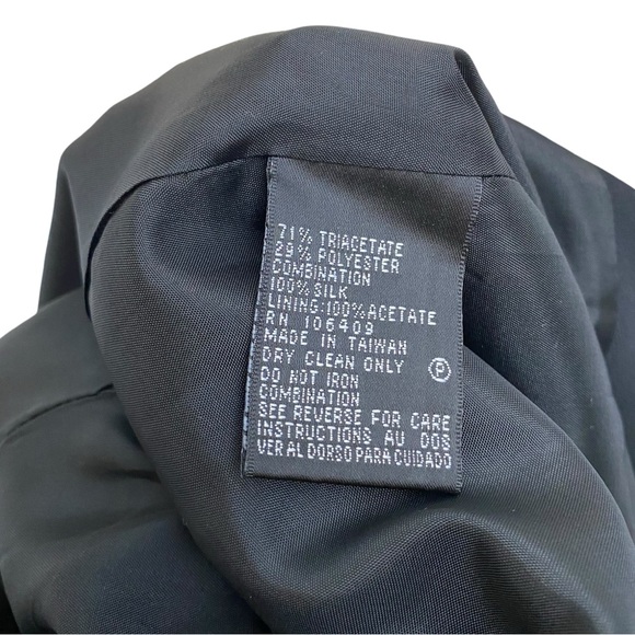 Silk Blazer With Rhinestone & Square Neck Structured Blouse Two Piece Set - Picture 10 of 15